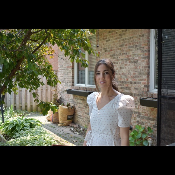 Kate Spade White and Pink Polka Dot Dress - Picture 5 of 6